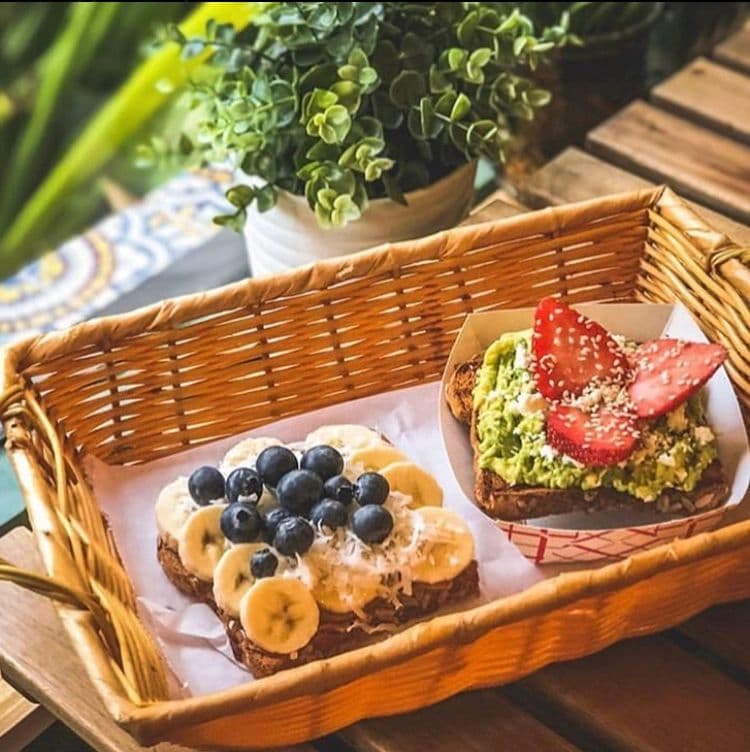 Avocado toast and banana-blueberry toast at Banana Berry, Coral Gables