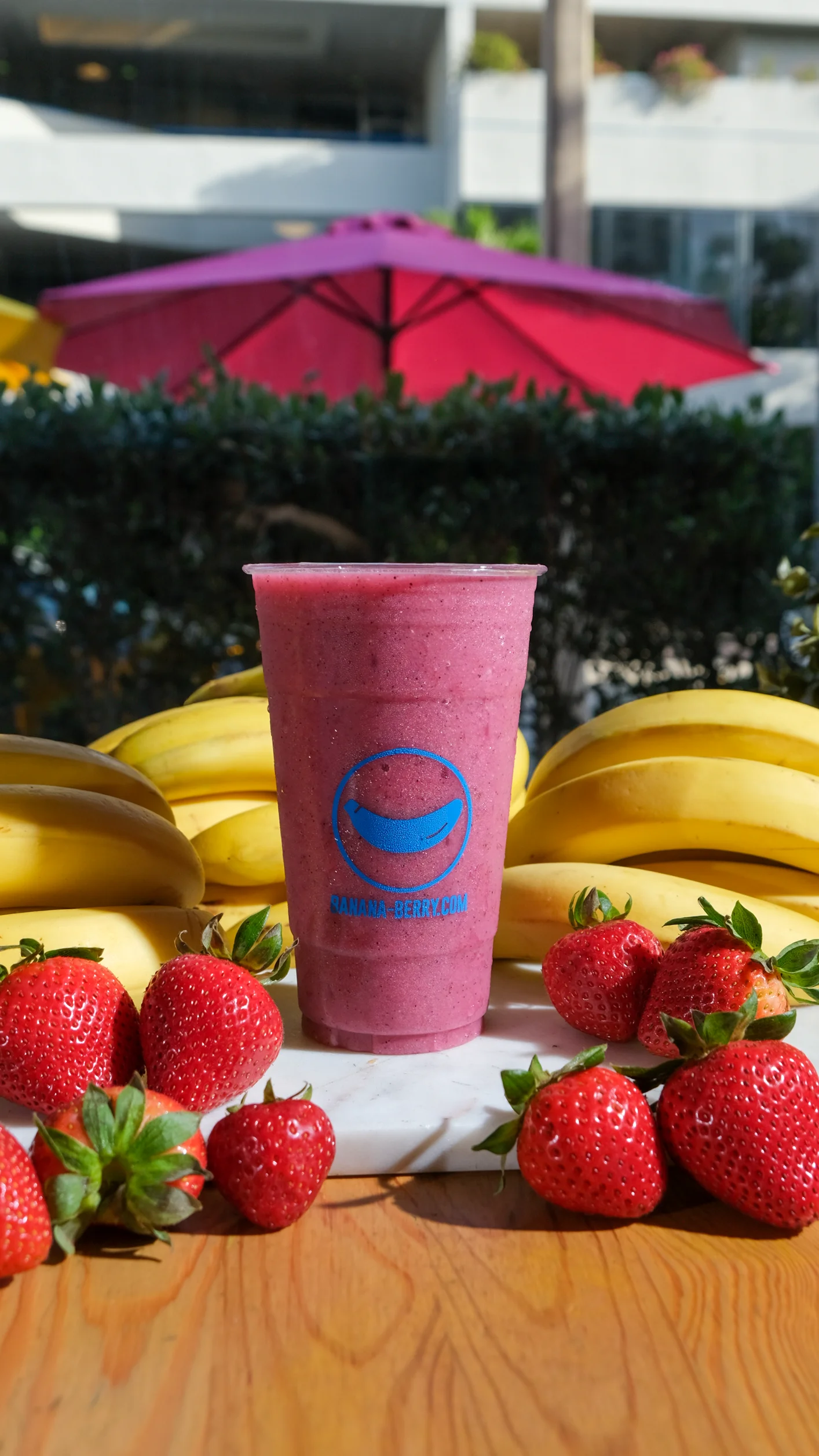Smoothie de pitaya rosado de Banana Berry en Coral Gables